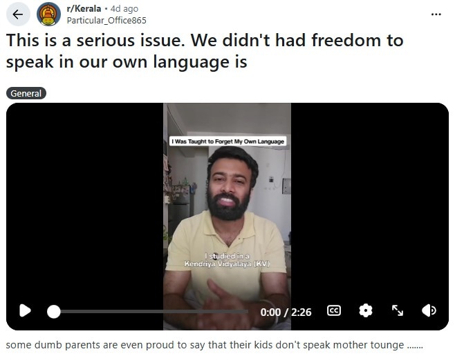 'I Was Taught To Forget My Own Language': Keralite's Powerful Realisation About School Days Sparks Debate On Social Media