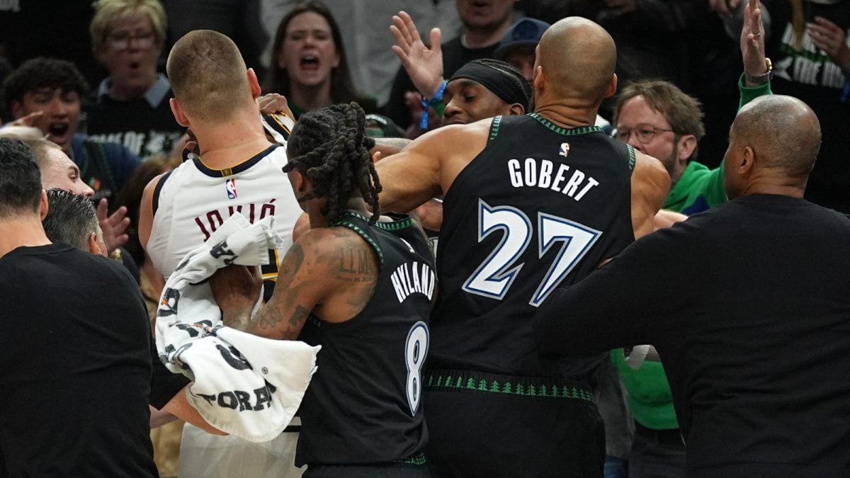 Jaden McDaniels Pokes The Bear, Nikola Jokic Erupts And Throws Hands | WATCH