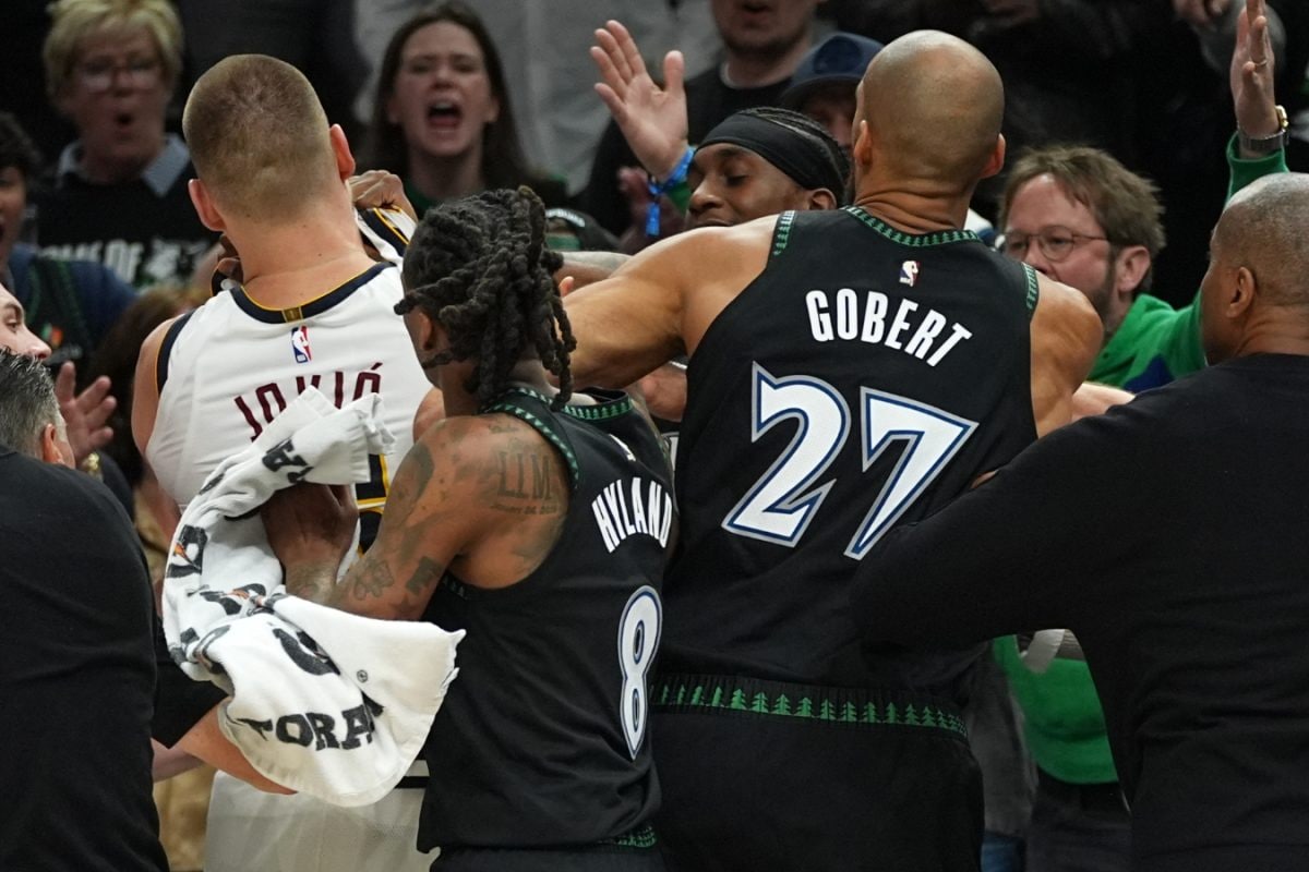 Jaden McDaniels Pokes The Bear, Nikola Jokic Erupts And Throws Hands | WATCH