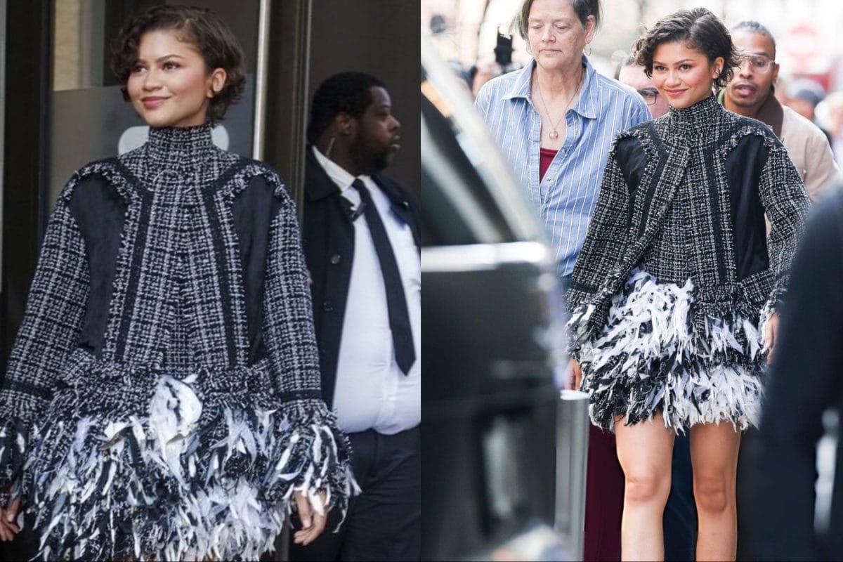Zendaya Ditches The Bridal Theme And Steps Out In Erdem For The Drama Press Tour