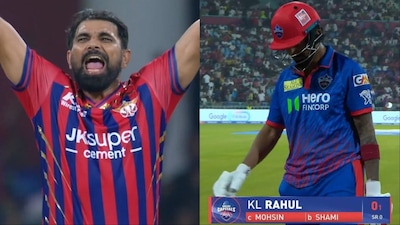 Mohammed Shami takes wicket on first ball of his IPL debut for LSG. (Picture Credit: Screengrab)