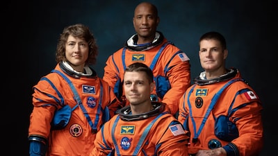 These suits, officially known as the Orion Crew Survival System or OCSS are is in the colour 'international orange' which is highly visible and unmissable. (Image credit: NASA)