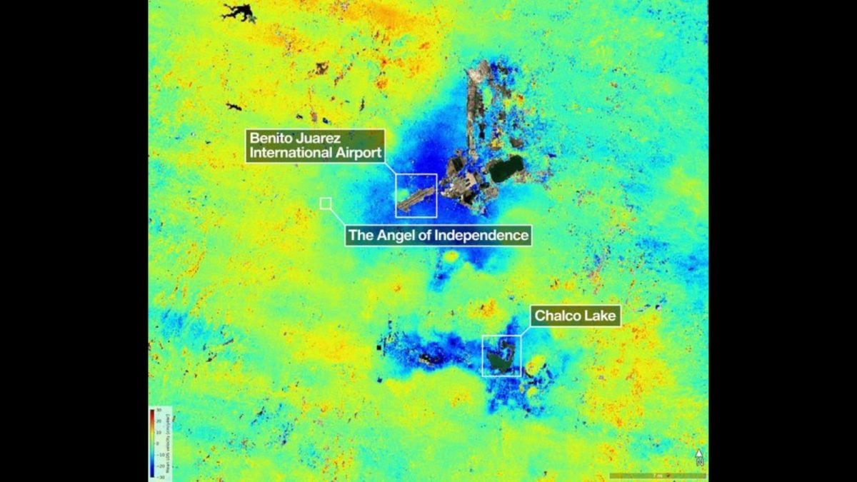 India-US NISAR Satellite Shows Rapid Sinking Land Under Mexico City