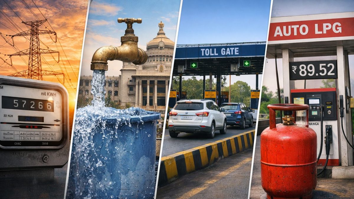 Bengaluru Price Hike: Electricity, Water, Toll, LPG Cost More from Today