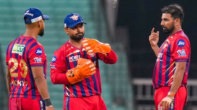 LSG captain Rishabh Pant (C) is under pressure.(PTI)