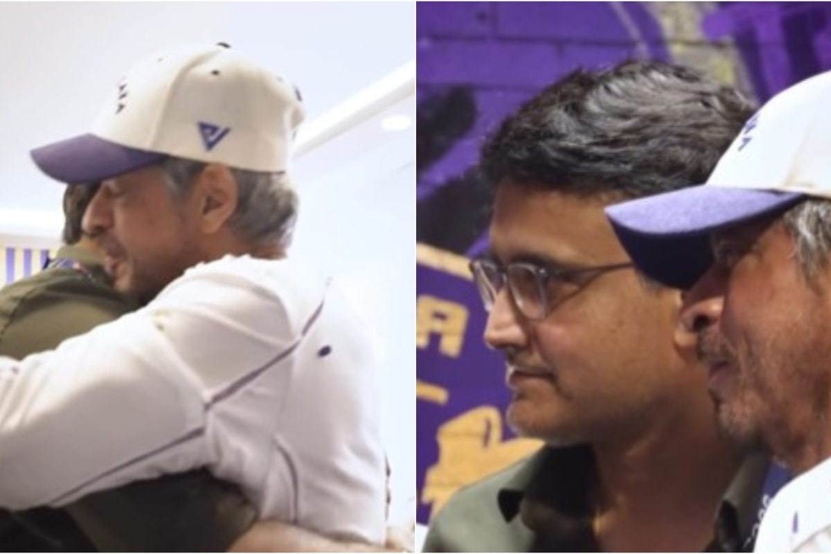 Shah Rukh Khan, Sourav Ganguly Share A Warm Hug At Kolkata’s Eden Gardens; Internet Can't Keep Calm | Watch