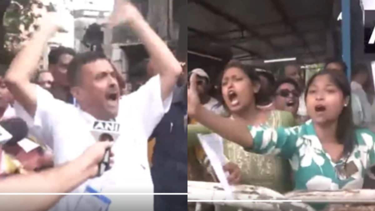 'Joy Bangla' Vs 'Jai Sri Ram': TMC Supporters, Suvendu Adhikari Face-Off Near Poll Booth | Watch