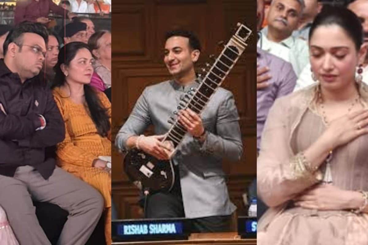Tamannaah Bhatia, Jay Shah Attend Rishab Rikhiram Sharma’s 10,000-Strong Ahmedabad Concert
