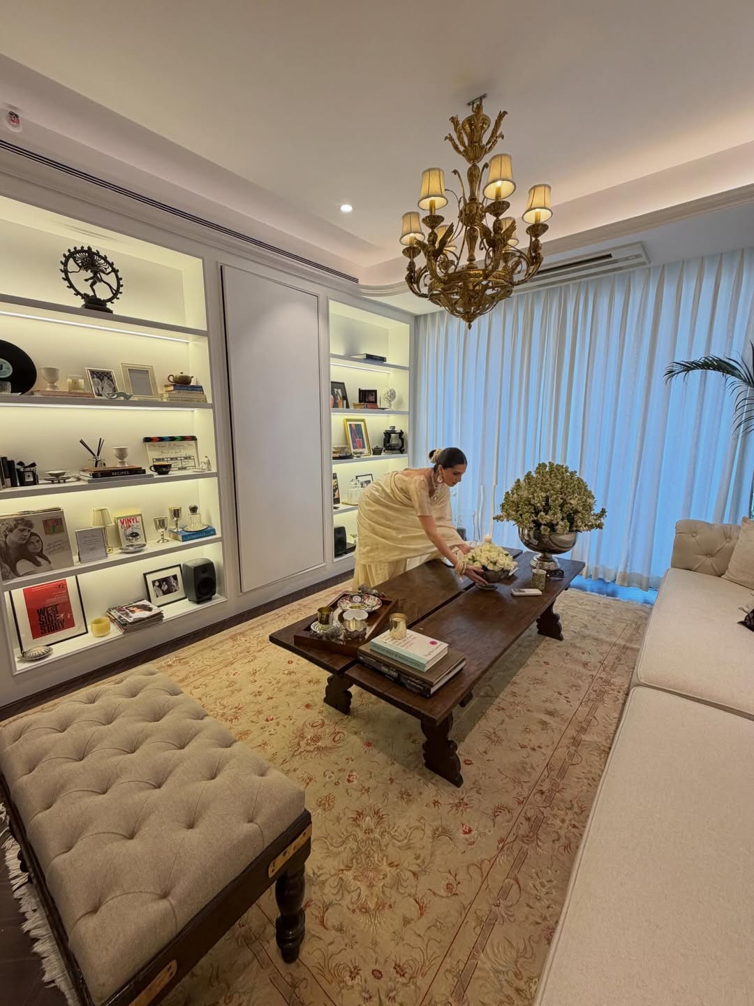 The home also features a dedicated memory wall showcasing pieces close to her heart, including a clapperboard gifted by Karan Johar and Punit Malhotra during Student of the Year 2. It also displays curated artwork collected over the years, including a painting symbolising her journey and new beginnings. (Image: Instagram)