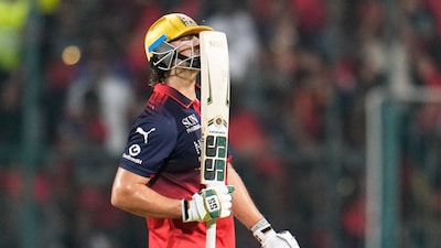 RCB star Tim David in action against CSK.(AP)