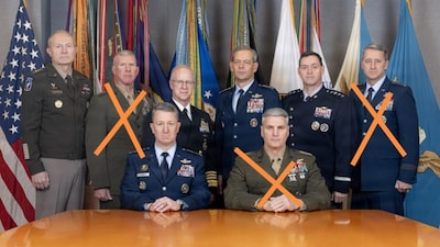 Iran’s embassy in South Africa on Friday shared edited images of top US military officials, with crosses marked over several faces.