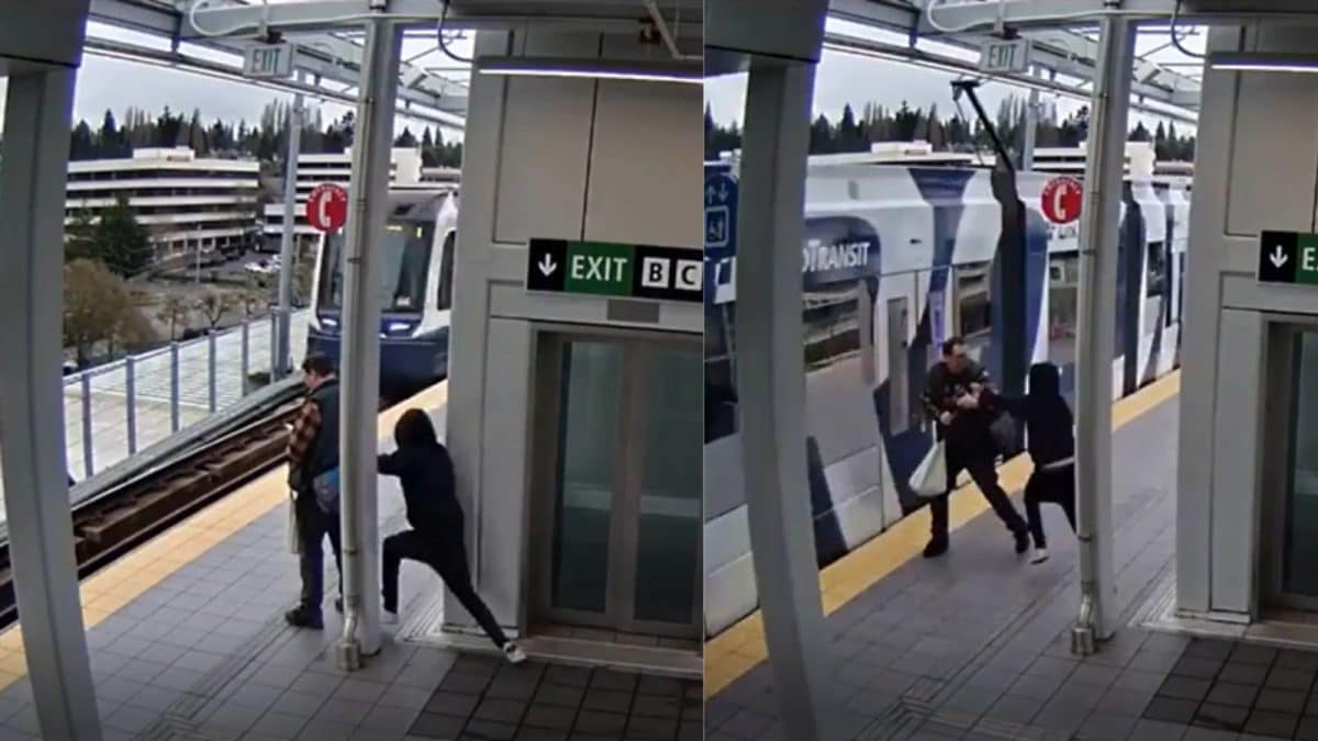 On Camera: Man Shoves Passenger Toward Approaching Train At US Station