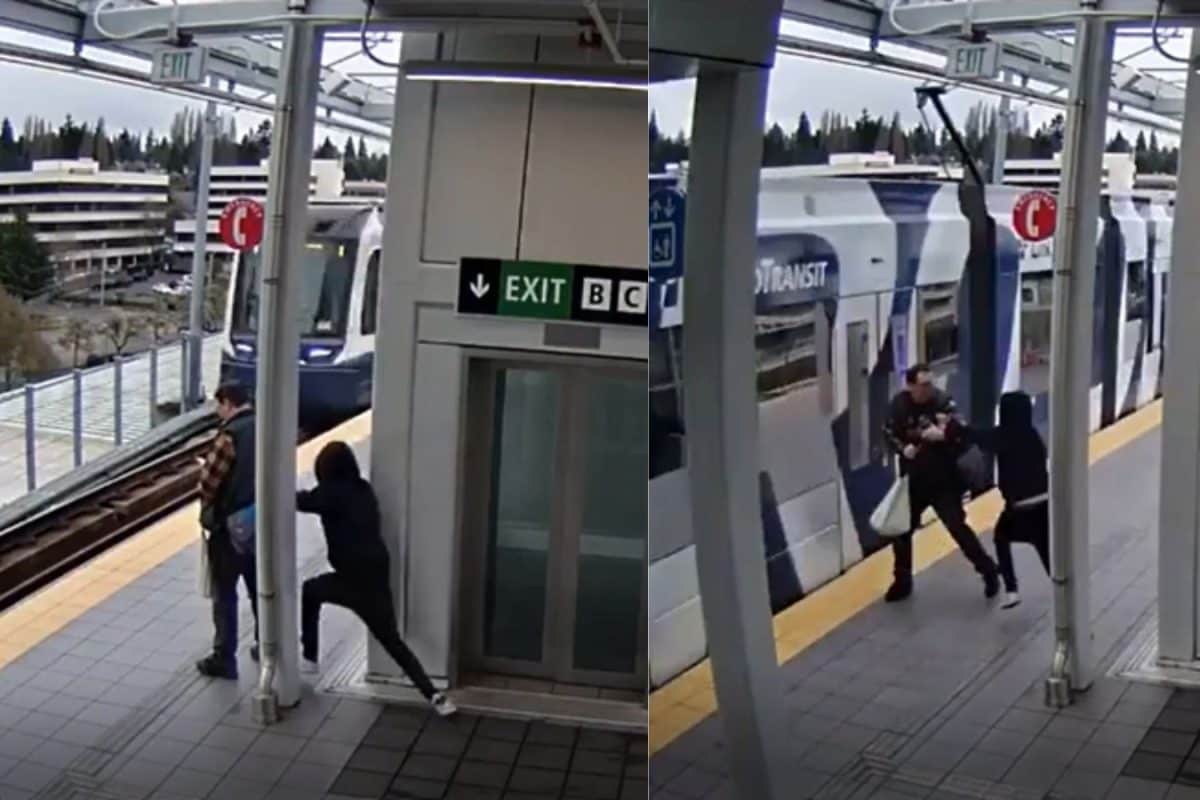 On Camera: Man Shoves Passenger Toward Approaching Train At US Station