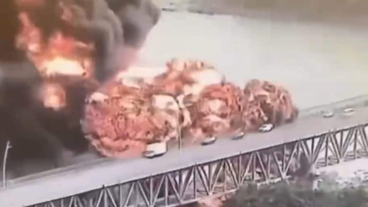 Fuel Tanker Blast Near Panama Canal Bridge Injures Several, One Missing | Video
