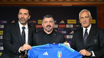 ￼Gianluigi Buffon, Gennaro Gattuso, Gabriele Gravina. (X) 