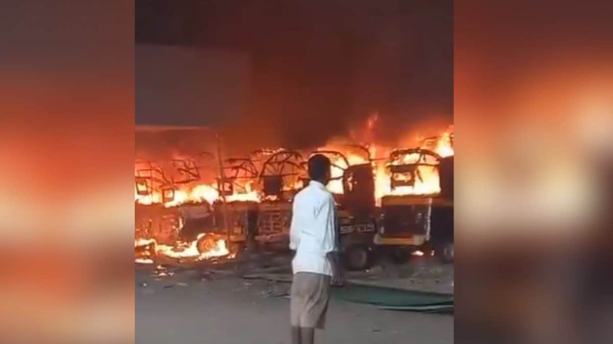 Massive Fire Engulfs Eight Auto-Rickshaws In Ghatkopar East, No Injuries Reported