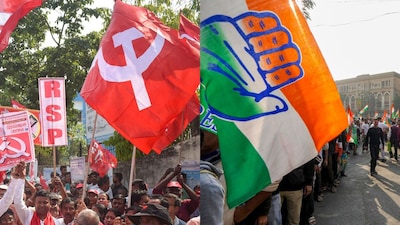 For the first time in a decade, the Left-Congress alliance – formed in 2016 – will no longer stand united as West Bengal goes to polls on April 23 and 29, 2026. (Image: PTI/File)