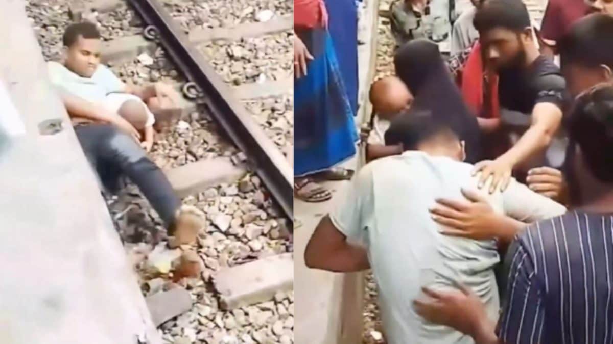Bangladesh Man Shields Infant As Train Passes Over Them In Miraculous Escape | Watch