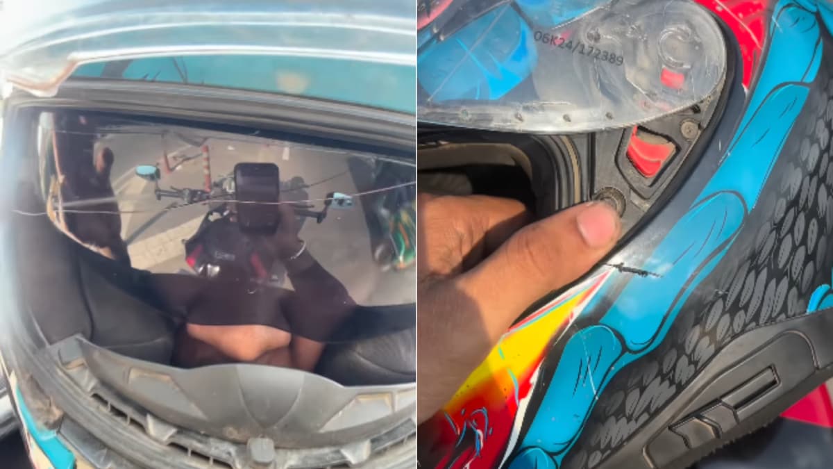 Razor‑Sharp Chinese Manja Rips Through Rider’s Helmet, Survivor Credits Gear With Saving Life