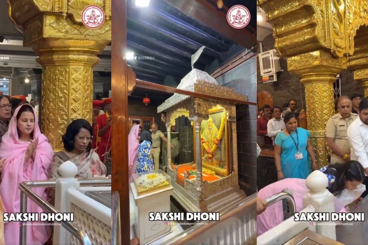 Amidst MS Dhoni's Injury Break, Family Spotted At Sai Baba Temple In Shirdi | Watch