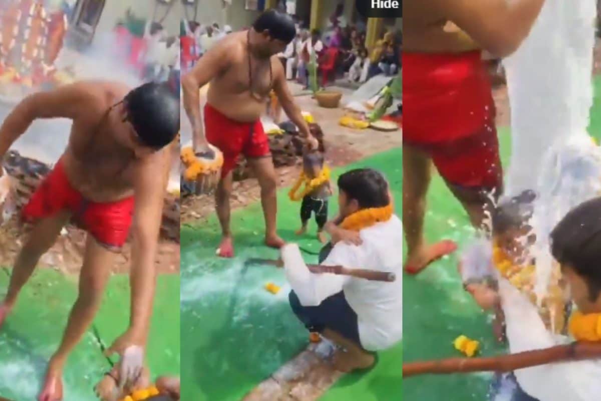 Priest Seen Pouring ‘Hot’ Milk On Children During Ritual, Video Triggers Debate On Internet