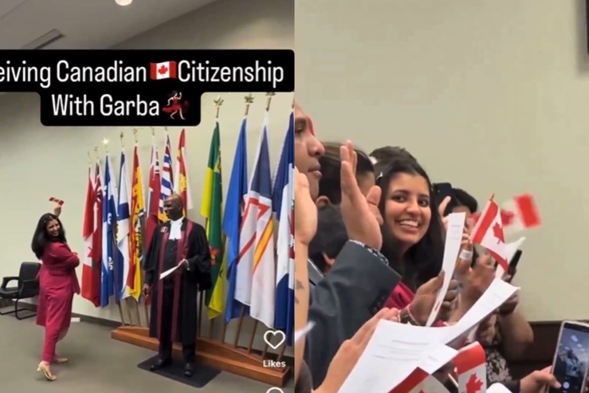 Indian Woman Performs Garba While Receiving Canadian Citizenship; Internet Says ‘Where’s The Respect?’ | Video