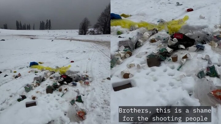 Snow‑Strewn Gulmarg Marred By Film‑Crew Litter, Netizens Decry Lack Of Civic Responsibility