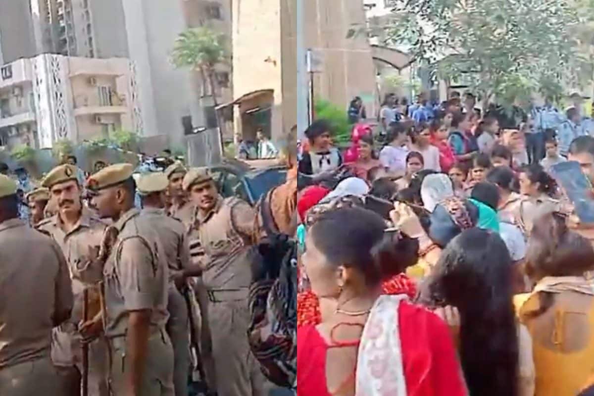 Watch: Chaos Outside Noida's Cleo County As Protesting Maids Demand Salary Hike; Nearby Societies On High Alert