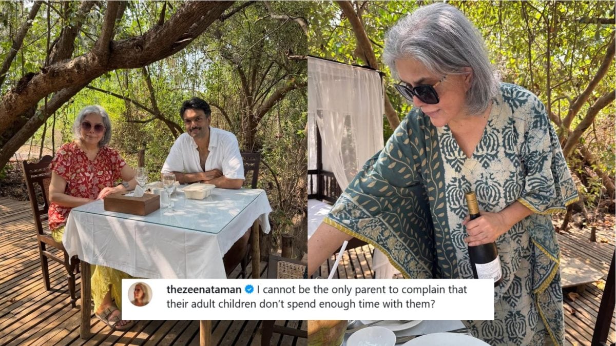 Zeenat Aman enjoying a serene moment during her Goa holiday with her son Zahaan