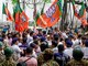 BJP supporters in Kolkata, Tuesday, March 31, 2026. (PTI Photo)