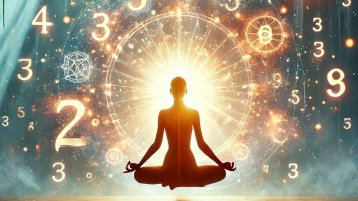 Daily numerology banner with vibrant colours