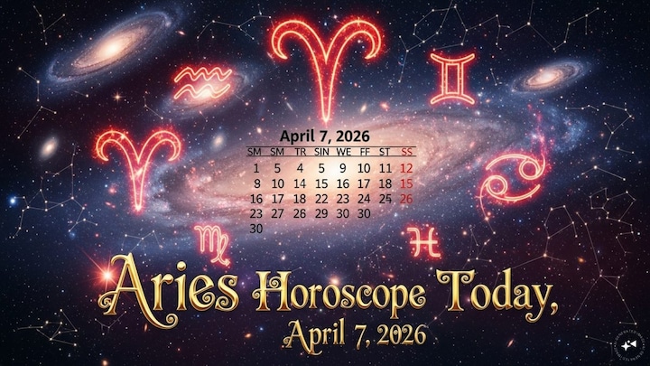 Illustration representing Aries zodiac sign and daily horoscope