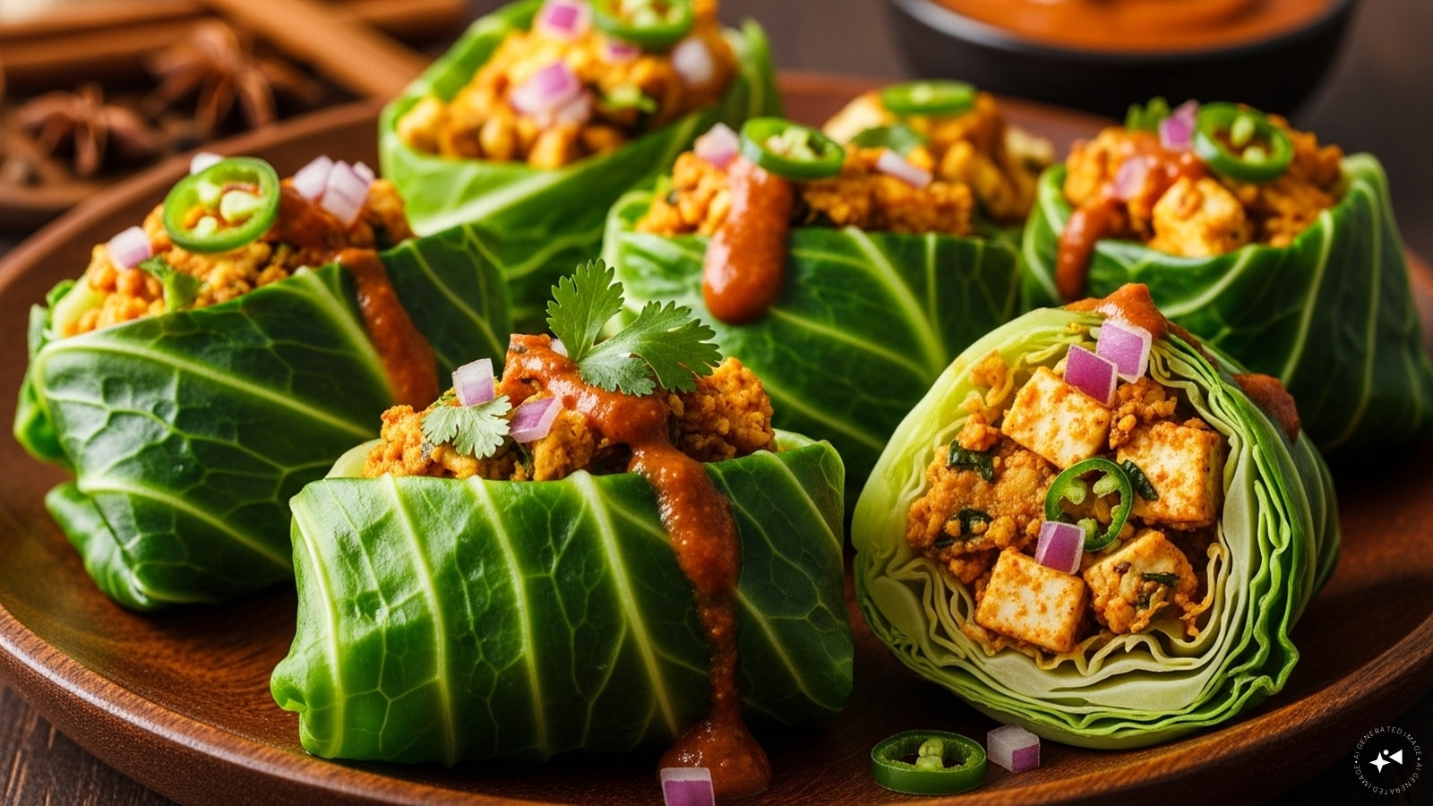 Paneer Masala Cabbage Rolls: Give the dish an Indian twist by stuffing cabbage leaves with spiced crumbled paneer, onions, green chillies, and coriander. This version offers the familiar flavours of paneer bhurji in a fun new format.