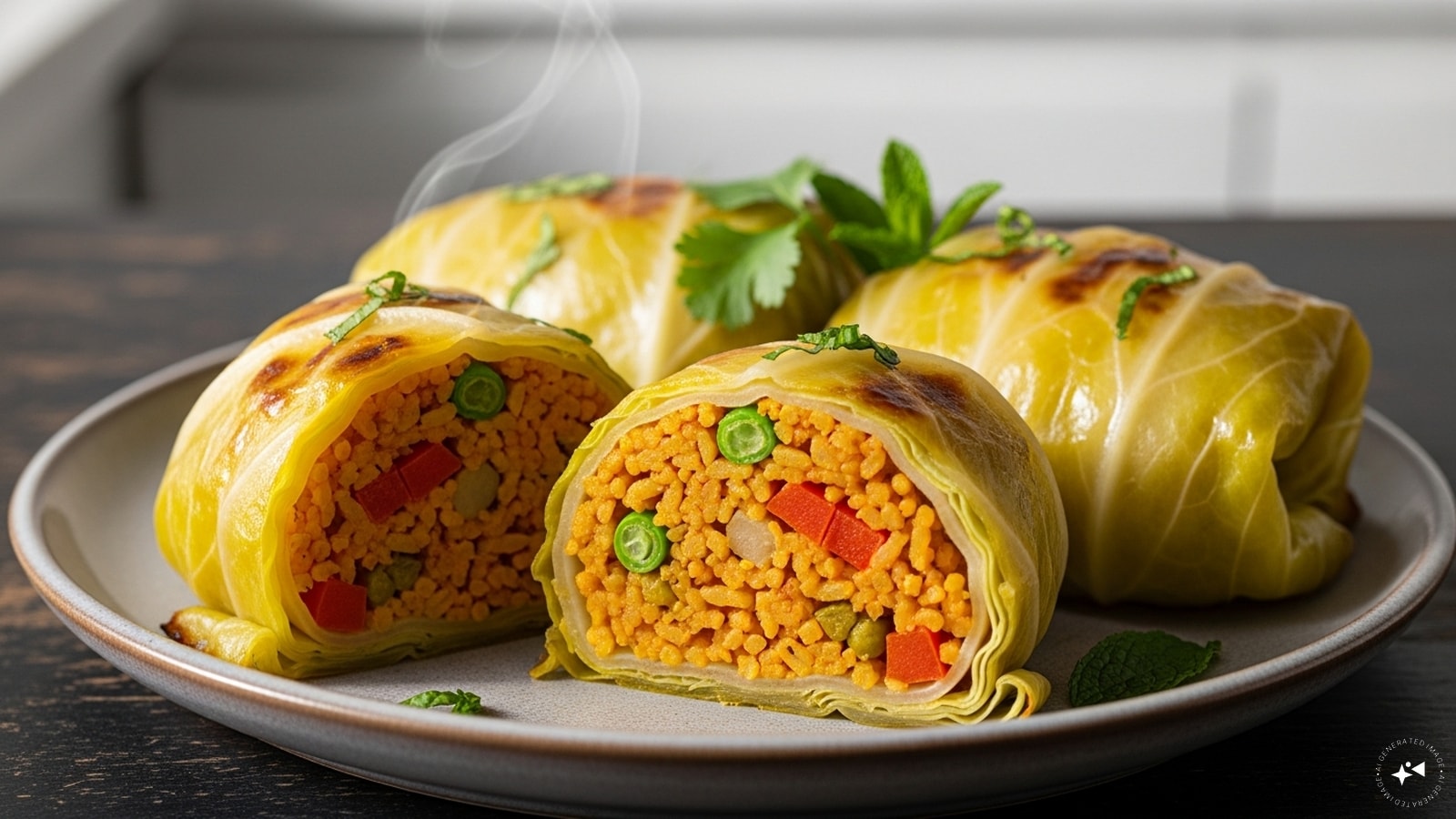 Rice And Veg Masala Cabbage Rolls Rice And Veg Masala Cabbage Rolls