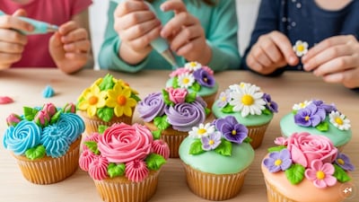 Flower Garden Cupcakes: Celebrate spring with cupcakes decorated like blooming gardens. Use colourful frosting to pipe flowers and add green leaves. Alternatively, place edible sugar flowers on top of pastel icing. Kids can mix and match colors to create their own floral masterpieces.