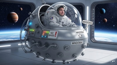 The system is adapted from the International Space Station’s Universal Waste Management system, but simplified for Artemis II’s 10-day lunar flyby mission. (AI-Generated Image)