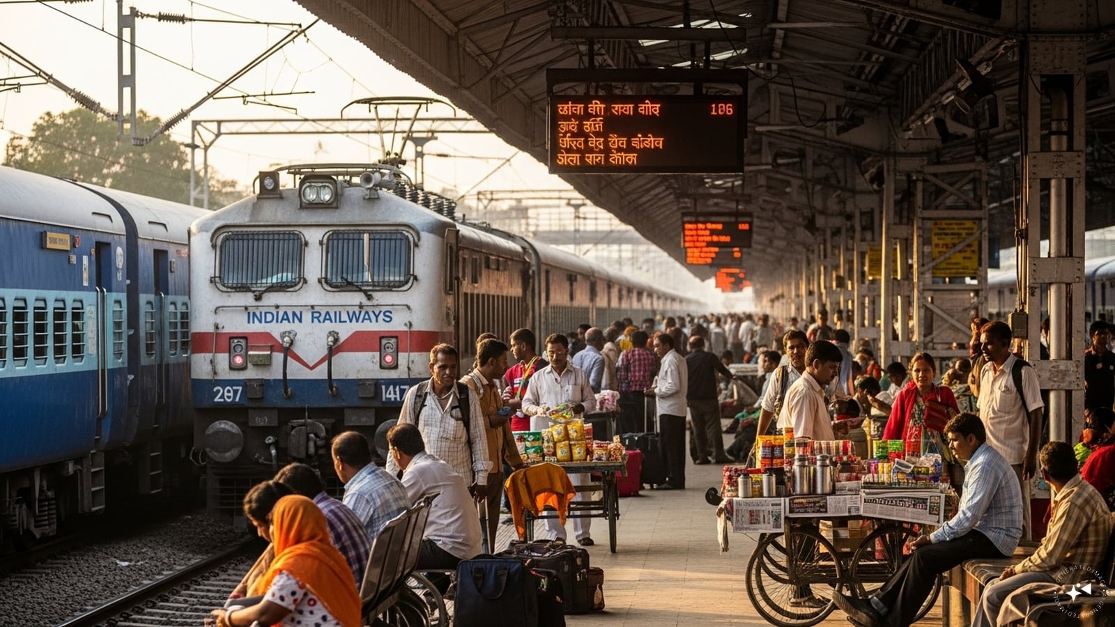 Caught in a last-minute travel rush with no ticket in hand? Under Indian Railways rules, there is a provision that allows travellers to board with a platform ticket—but only if they follow the proper procedure. (AI-generated image)
