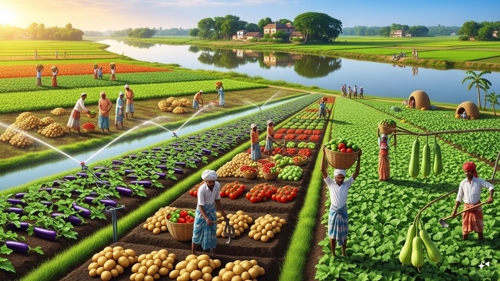 West Bengal contributes to a major share to the country’s total vegetable output. The state also benefits from well-developed irrigation systems and strong favourable agricultural practices. Furthermore, favourable climatic conditions and fertile soil also help farmers grow multiple crops throughout the year. West Bengal contributes to a major share to the country’s total vegetable output. The state also benefits from well-developed irrigation systems and strong favourable agricultural practices. Furthermore, favourable climatic conditions and fertile soil also help farmers grow multiple crops throughout the year.