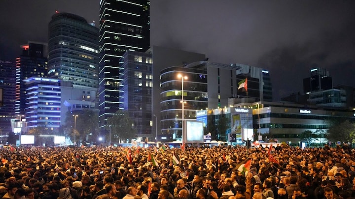 Exterior view of the Israeli consulate in Istanbul