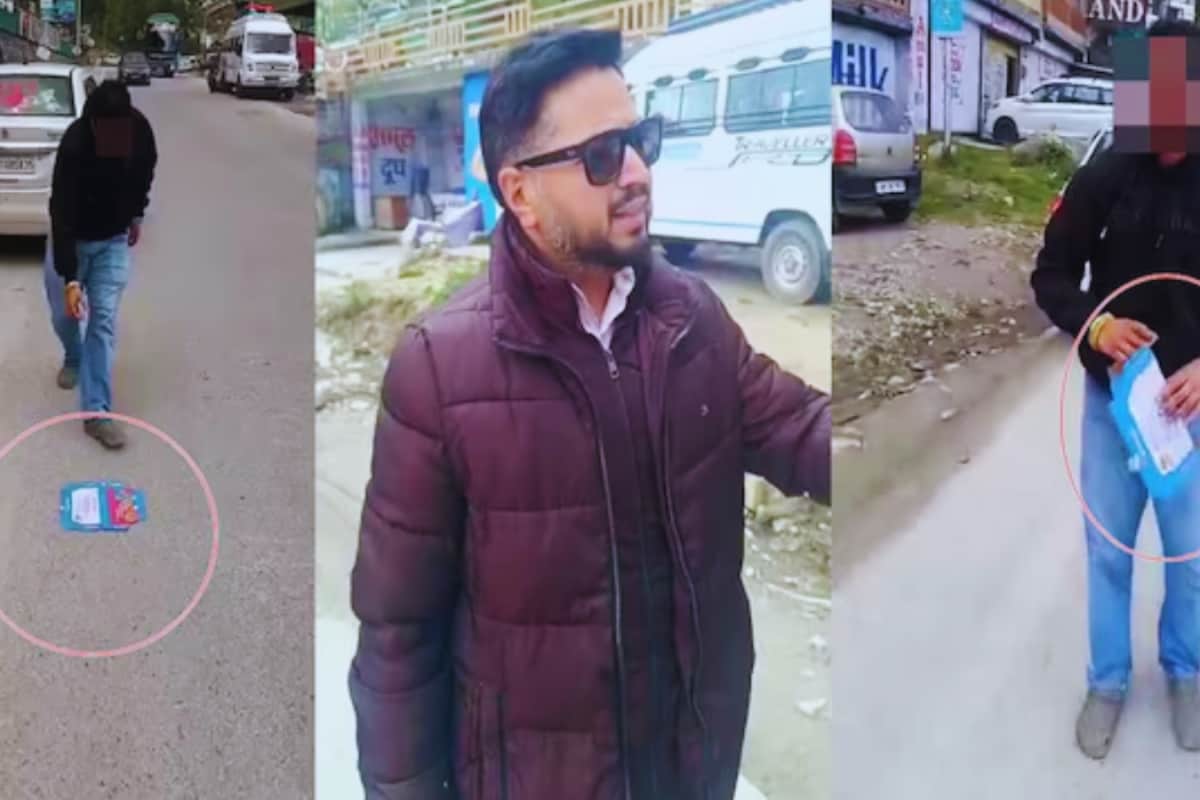 Manali SDM Schools Ludhiana Doctor For Throwing Pizza Box On Road, Makes Him Clean Up | WATCH