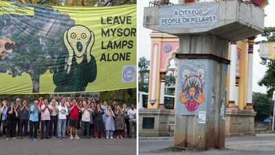 Bengaluru saw protests across the city. (News18)