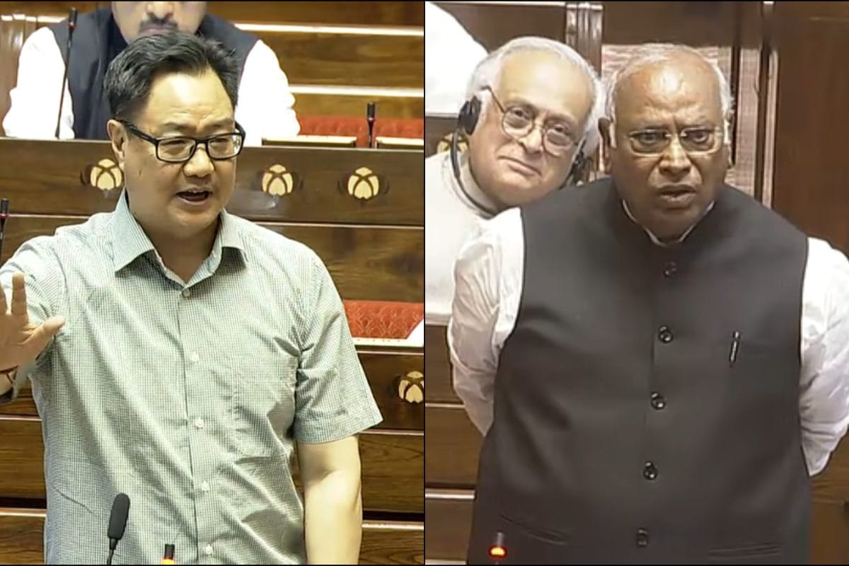 'Where Was Your PM?' Rijiju, Kharge Spar In Rajya Sabha Over Discussion On West Asia War