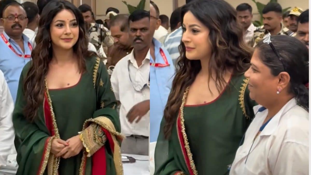 Shehnaaz Gill attending the blood donation camp