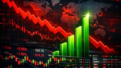 Amid a sea of red, a few resilient stocks rise—defying the downturn as global tensions weigh on markets.