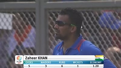Zaheer Khan delivered a dream five-over spell against Sri Lanka in 2011 World Cup final against Sri Lanka on April 2. (X screengrab / BCCI)
