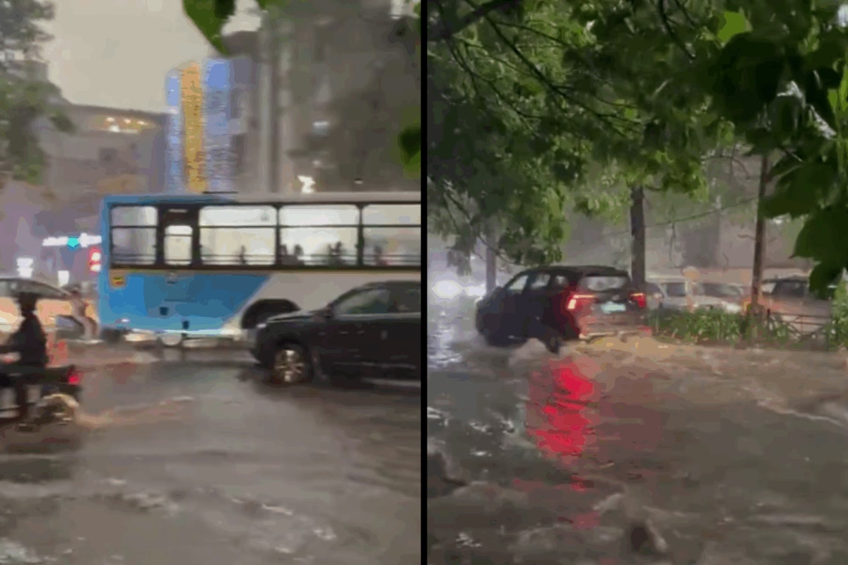 Heavy Rain Lashes Bengaluru, Severe Waterlogging In Many Areas | Videos