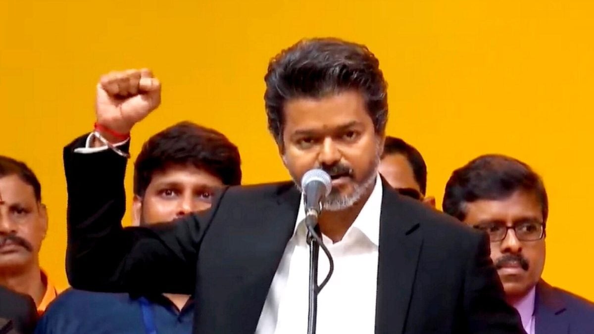 Photos: Vijay Takes Oath As Tamil Nadu Chief Minister, Trisha Krishnan Among VIP Guests