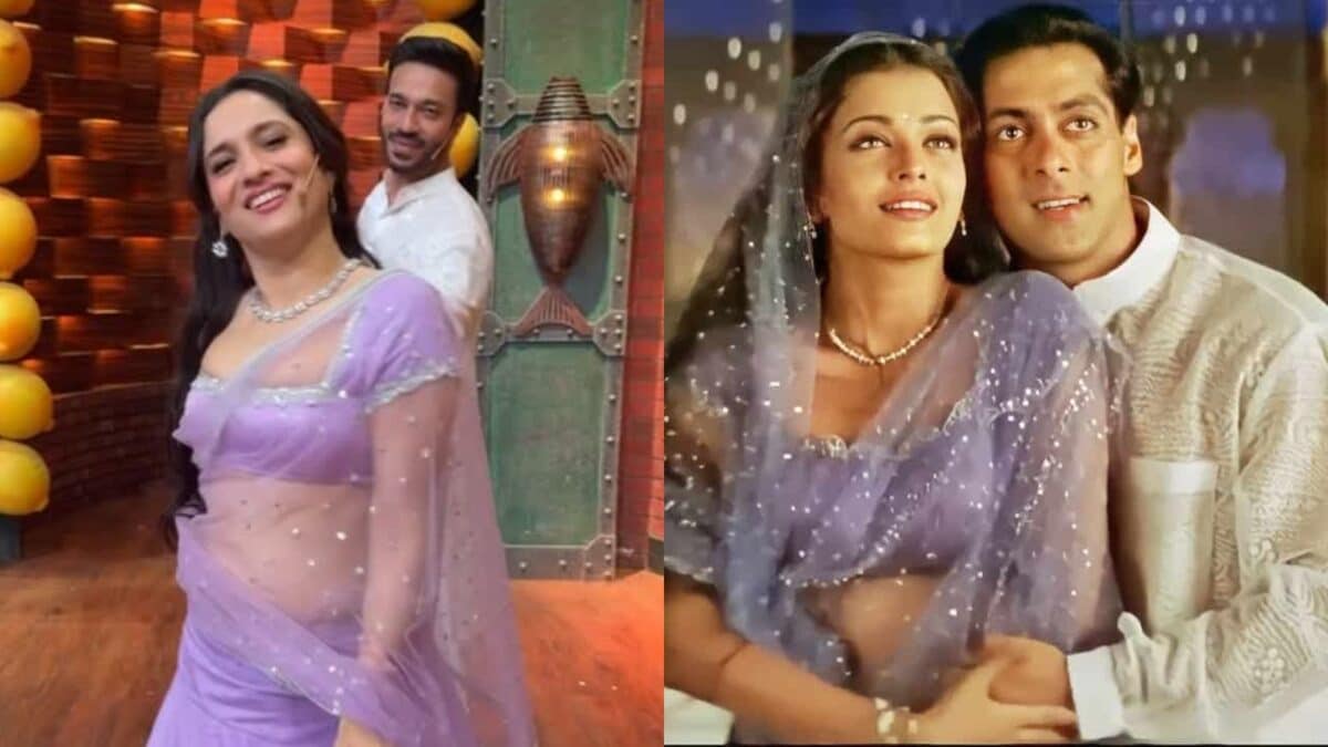 Ankita Lokhande-Vicky Jain Turn Aishwarya Rai-Salman Khan, Recreate 'Chand Chhupa Badal Mein'