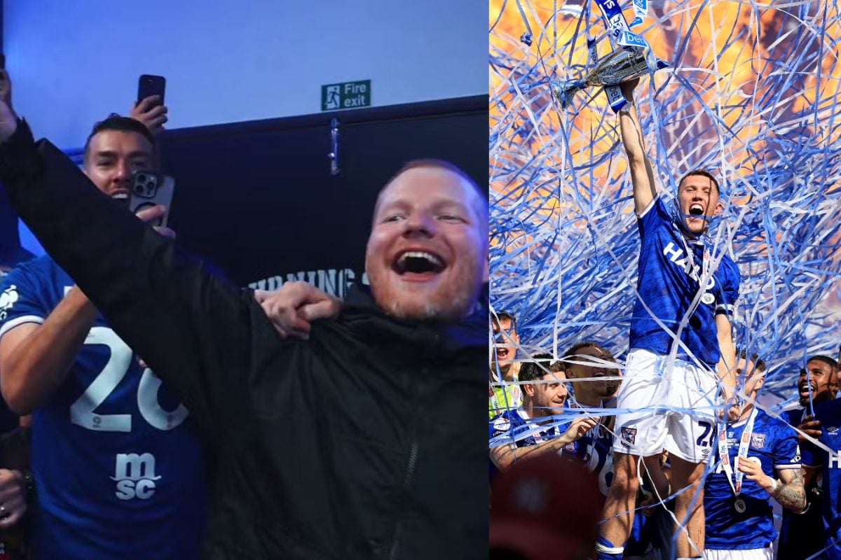 Ed Sheeran Leads Ipswich Town Celebrations After Premier League Promotion | WATCH