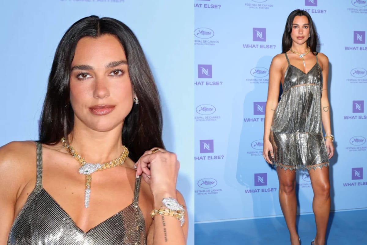 Dua Lipa Stuns In Swarovski Fringe And BVLGARI Diamonds At Cannes 2026